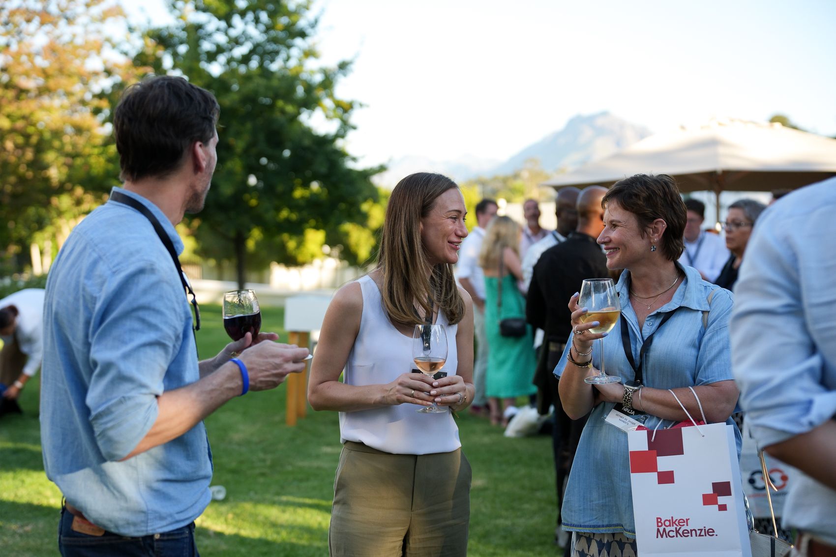 Networking on the lawn, African GC Summit & Retreat, Cape Town